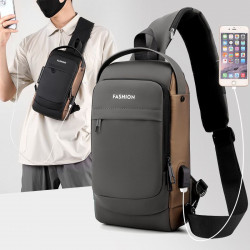 Bandolera cruzada con puerto usb